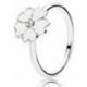 Bague Primevere Blanche Couleur Argent Taille 50