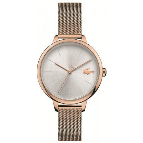 Montre Femme CANNES Lacoste, acier PVD Rose cadran argente