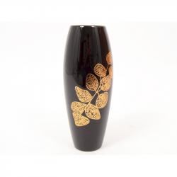 Vase noir au feuillage  or Marylou