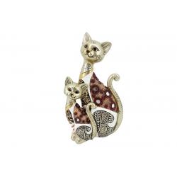 Statuette chat et chaton Loyal