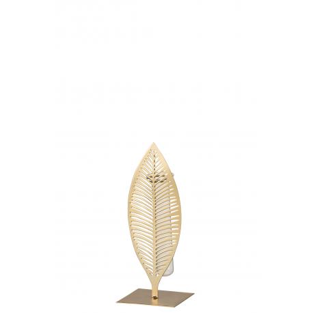 Soliflore en métal doré et verre