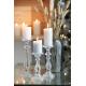 Chandelier en verre transparent