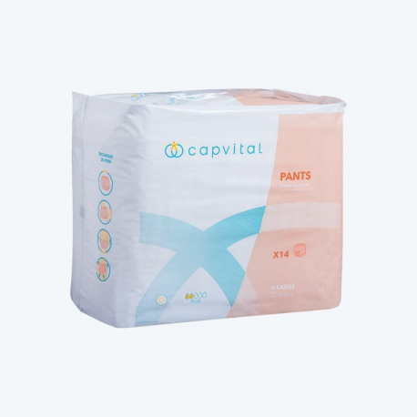 PANTS CAPVITAL /JOUR TAILLE XL SACHET DE 14