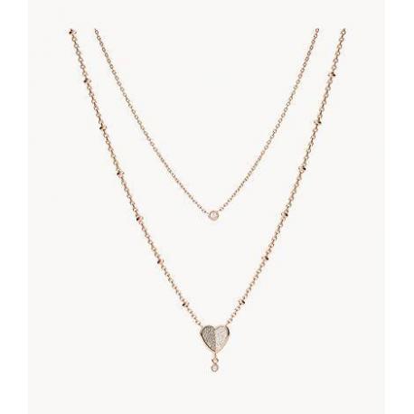 Collier Femme Flutter Dorées Rose Fossil Collier Femme Flutter Dorées Rose Fossil