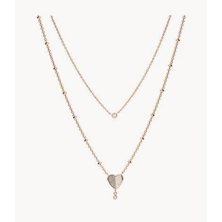 Collier Femme Flutter Dorées Rose Fossil