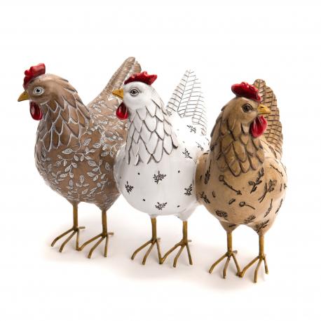 Statuette famille Poulette beige Statuette famille Poulette beige