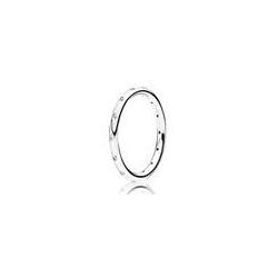 Bague Anneau Scintillant Simple Couleur Argent et Pierres Oxydes de zirconium Taille 54