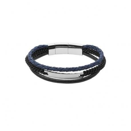 Bracelet Homme Casual Cuir Marron Multi-liens Fossil Bracelet Homme Casual Cuir Marron Multi-liens Fossil