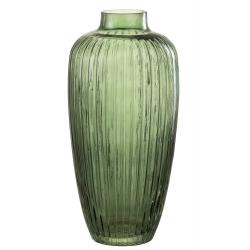 Vase Nadi ligne vert en verre L