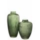 Vase Nadi ligne vert en verre L