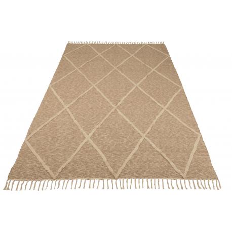 Tapis Neela en coton beige