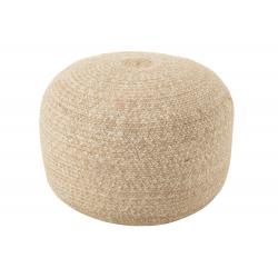 Pouf Miami outdoor naturel et blanc