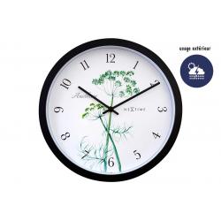 Horloge extérieur botanique