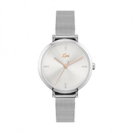 Montre Femme GENEVA Lacoste, acier et cadran blanc