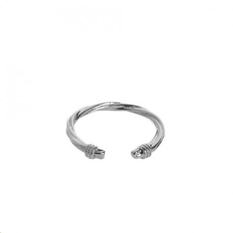 Bague Fine Emma & Chloé Mirach Argentée Ouverte Bi-Texturée Taille Unique Bague Fine Emma & Chloé Mirach Argentée Ouverte Bi-Texturée Taille Unique