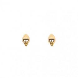 Puces d'Oreilles Emma & Chloé Hilda Dorées Poires Bombées