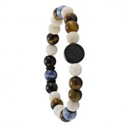 Bracelet Homme Japse Blanc et Œil de Tigre JOURDAN