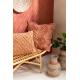 Coussin Franges Coton Terracotta