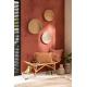 Coussin Franges Coton Terracotta