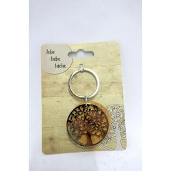 Porte clef Arbre de vie sur bois