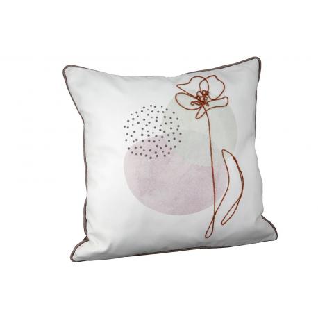 Coussin en tissus One Line Flower