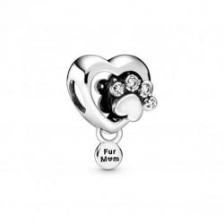 Charm Empreinte de patte & Coeur Scintillant PANDORA MOMENTS