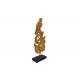 Statuette perroquet sur Monstera