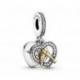 Charm Pendant Joyeux Anniversaire de Mariage bicolore PANDORA MOMENTS
