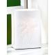 Lampe d'ambiance Chat et papillon en  porcelaine