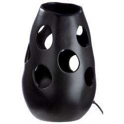 Lampe ovale Nazaré en céramique noir