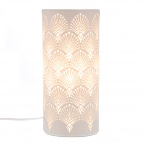 Lampe d'ambiance en porcelaine Tube