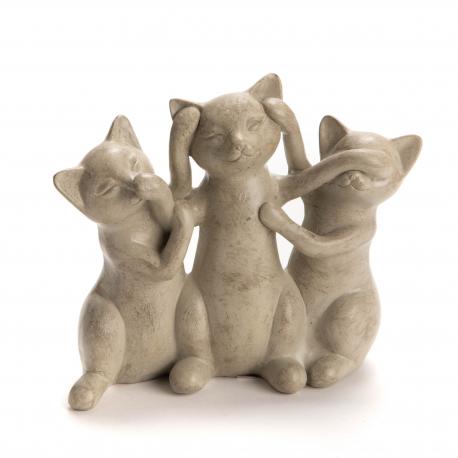 Statuette Chat de la Sagesse crème