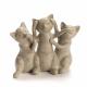 Statuette Chat de la Sagesse crème