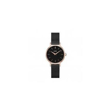 Montre Femme Boho Chic Noire Bracelet Milanais Fond Noir Cluse Montre Femme Boho Chic Noire Bracelet Milanais Fond Noir Cluse