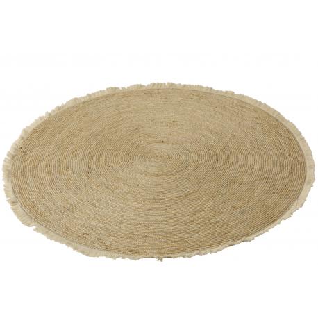 Tapis Floche en Mais Beige