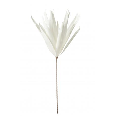 Fleur décorative longue blanche en mousse