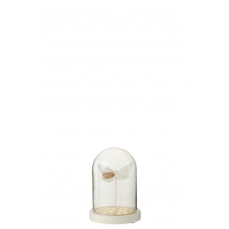 Cloche avec papillon blanc