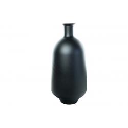 Vase en verre recyclé noir mat