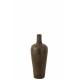 Vase Victor ciment brun S