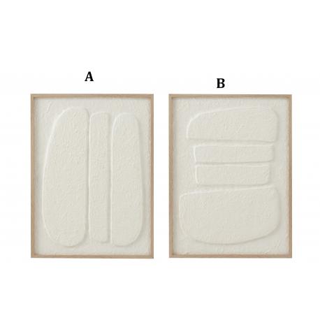 Tableau relief  Cellules de papier blanc