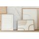 Tableau relief Forme blanc et beige