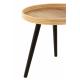 Table gigogne ronde en manguier naturel