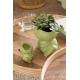 Table gigogne ronde en manguier naturel