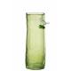 Vase long oiseau en verre Vert S