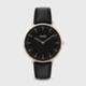 Montre Femme La Bohème Rosée Cuir Noir Fond Noir Cluse