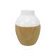 Vase en céramique blanc et bois Boho