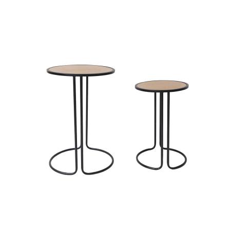 Selette ronde en métal et bois Selette ronde en métal et bois