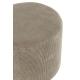 Pouf en velours côtelé gris