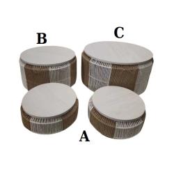 Table basse/pouf Boho