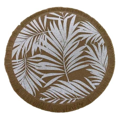 Set de table rond feuillage